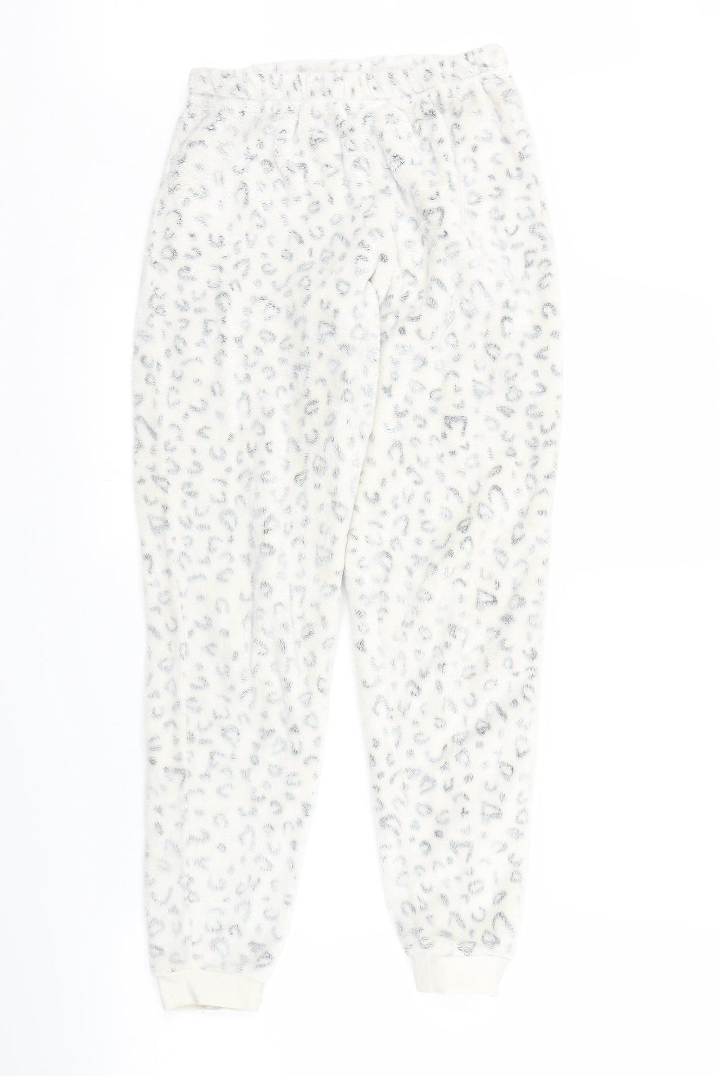 George Girls White Animal Print  Sweatpants Trousers Size 11-12 Years