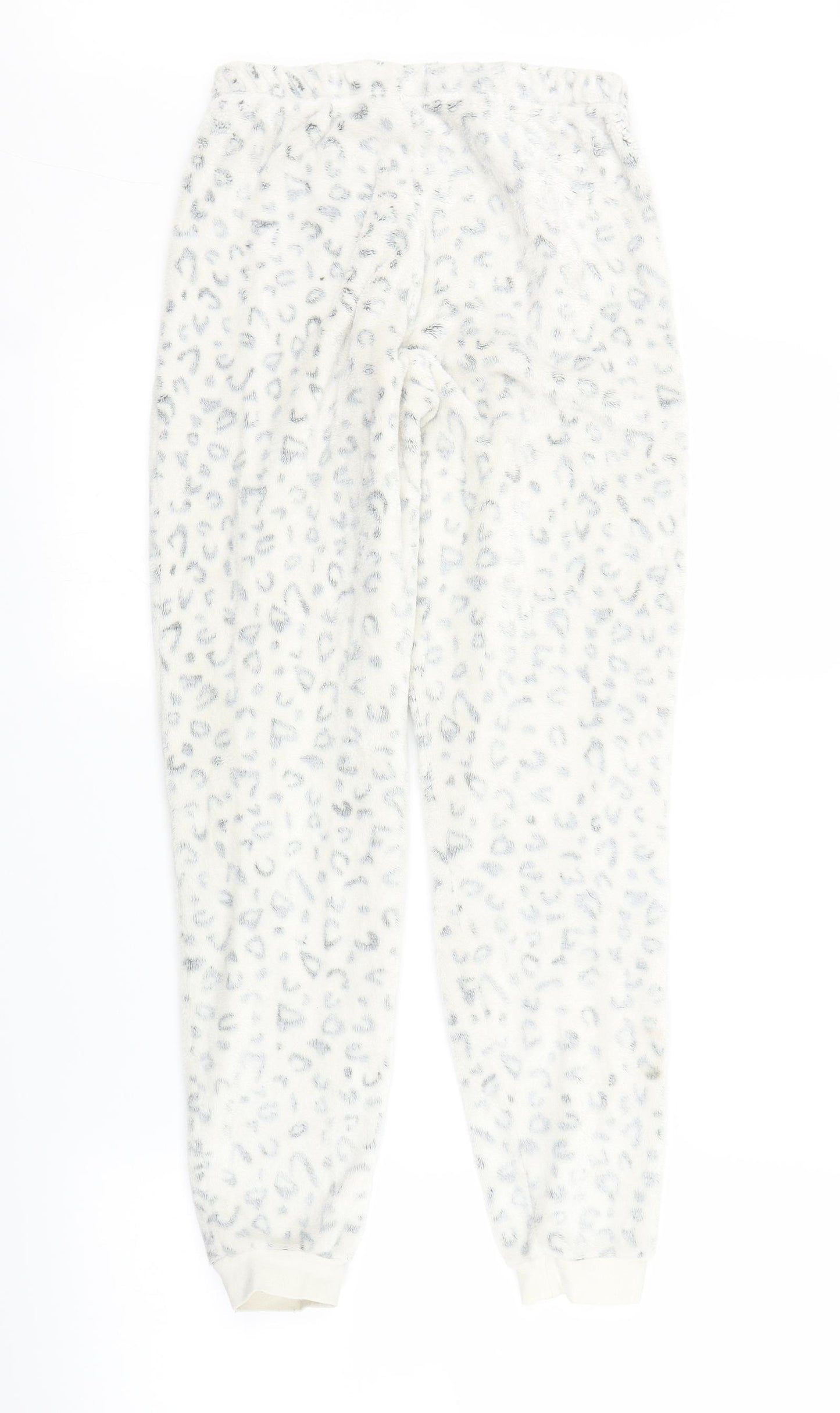 George Girls White Animal Print  Sweatpants Trousers Size 11-12 Years