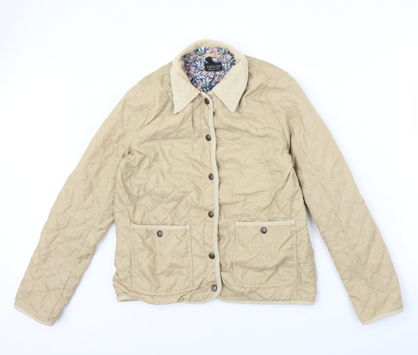 Topshop Womens Brown   Jacket  Size 10  - elbow patches