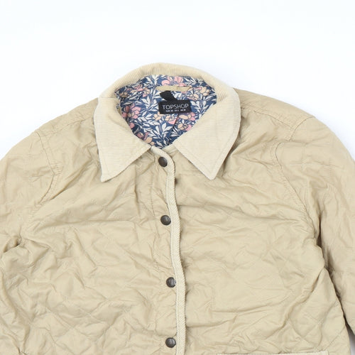Topshop Womens Brown   Jacket  Size 10  - elbow patches