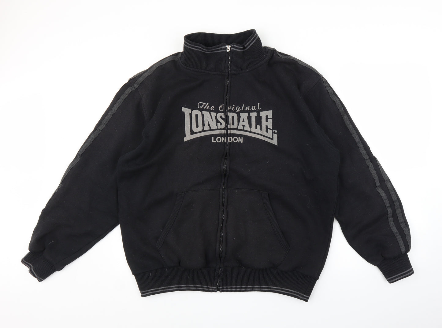 Lonsdale Mens Black   Full Zip Sweatshirt Size XL