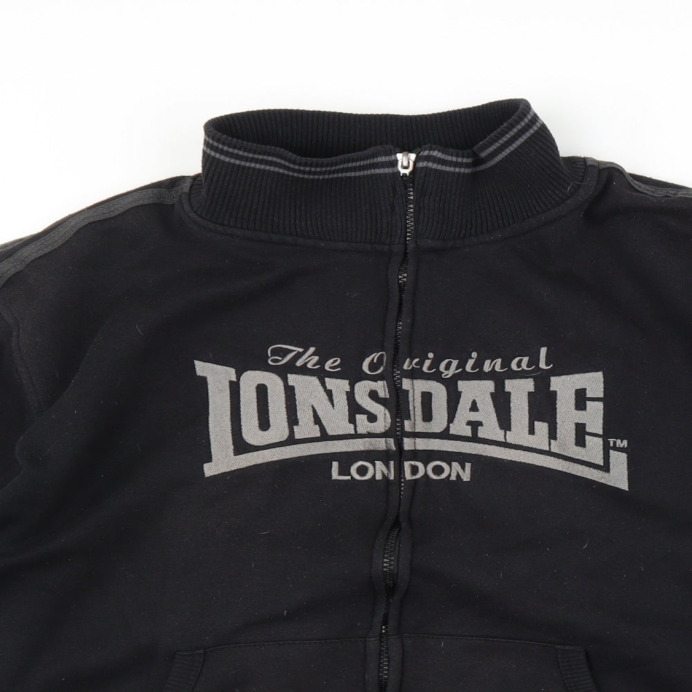 Lonsdale Mens Black   Full Zip Sweatshirt Size XL