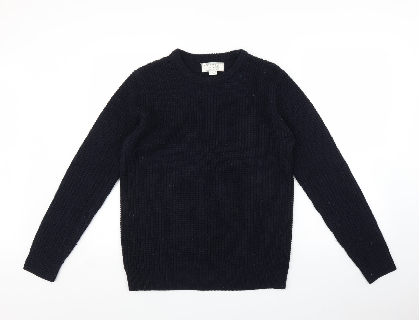 F&F Mens Blue  Knit Pullover Jumper Size S