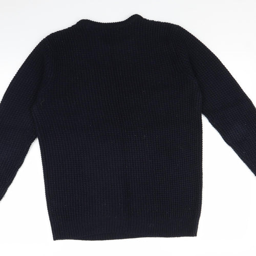 F&F Mens Blue  Knit Pullover Jumper Size S