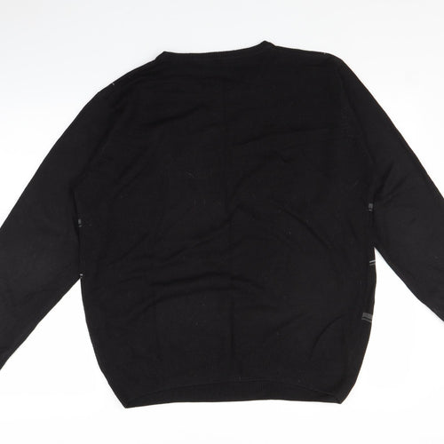 Taylor & Wright Mens Black Plaid  Pullover Jumper Size M