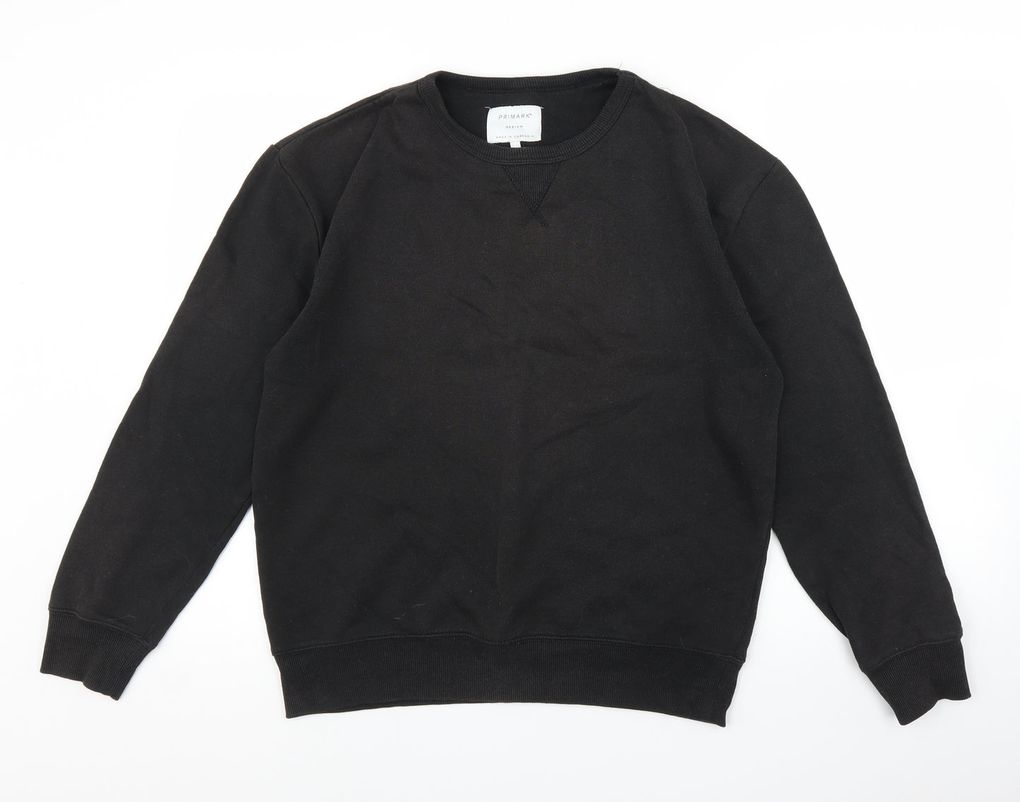 Primark Mens Black   Pullover Jumper Size M