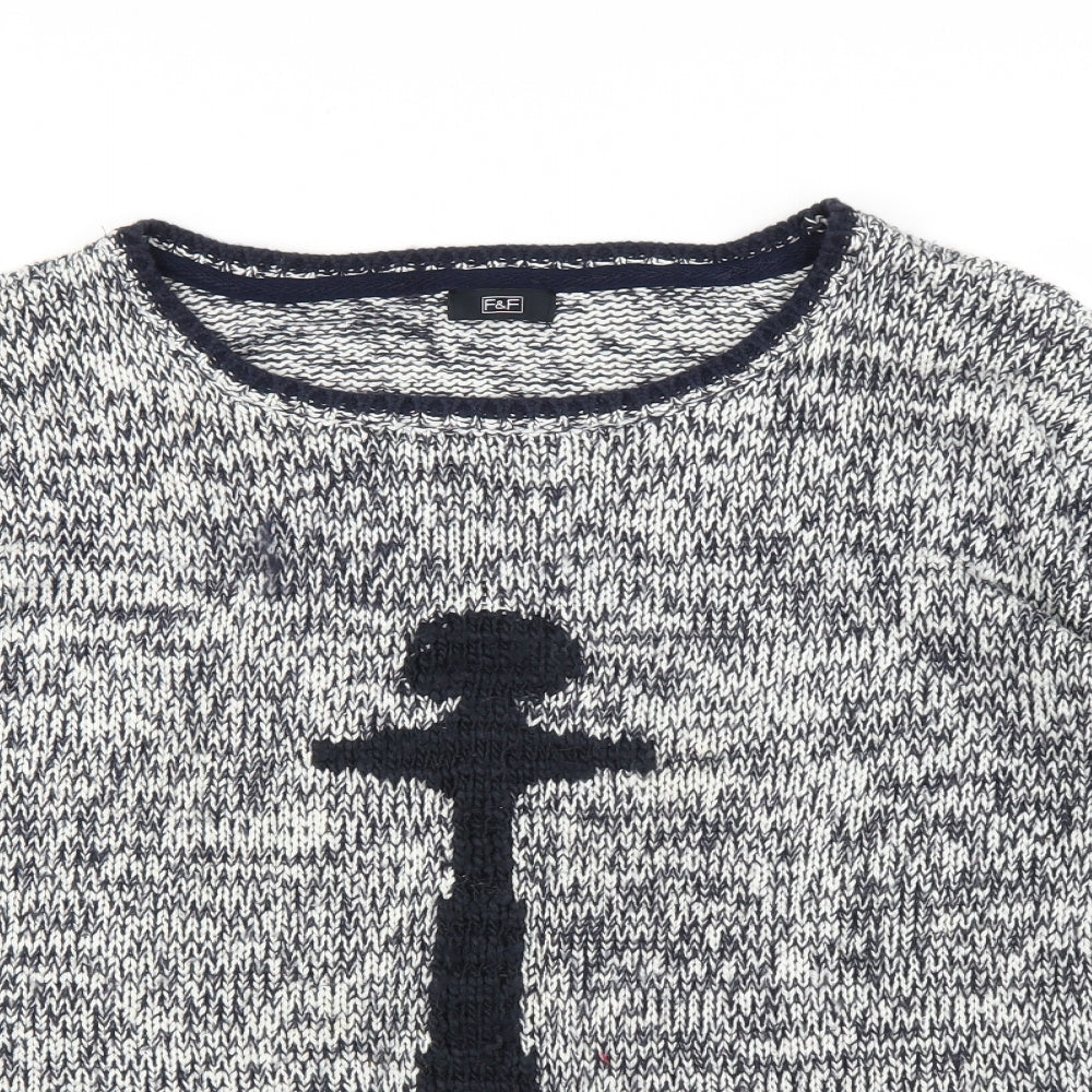 F&F Womens Blue  Knit Pullover Jumper Size 20  - Anchor