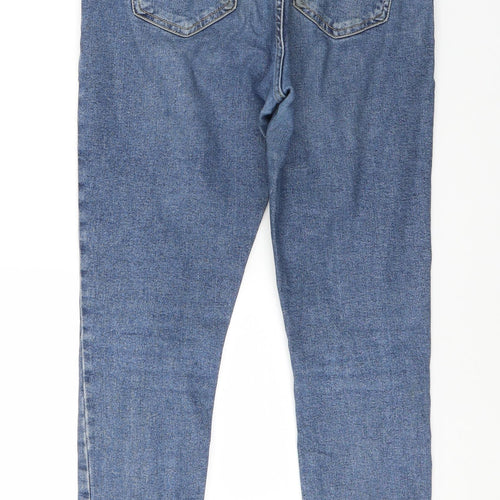 Topshop Womens Blue  Denim Straight Jeans Size 30 in L27 in