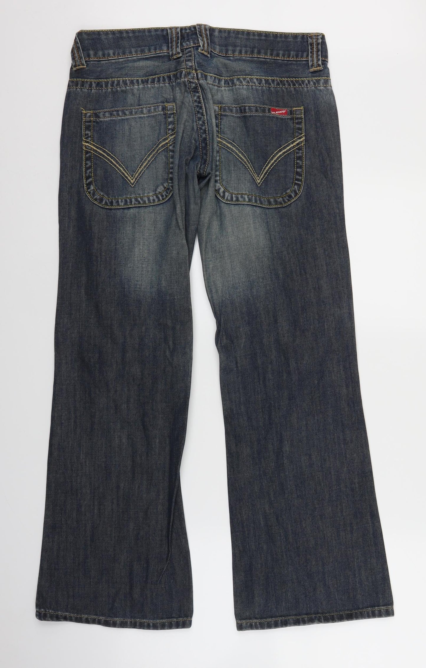 Blend She Womens Blue  Denim Wide-Leg Jeans Size 12 L29 in
