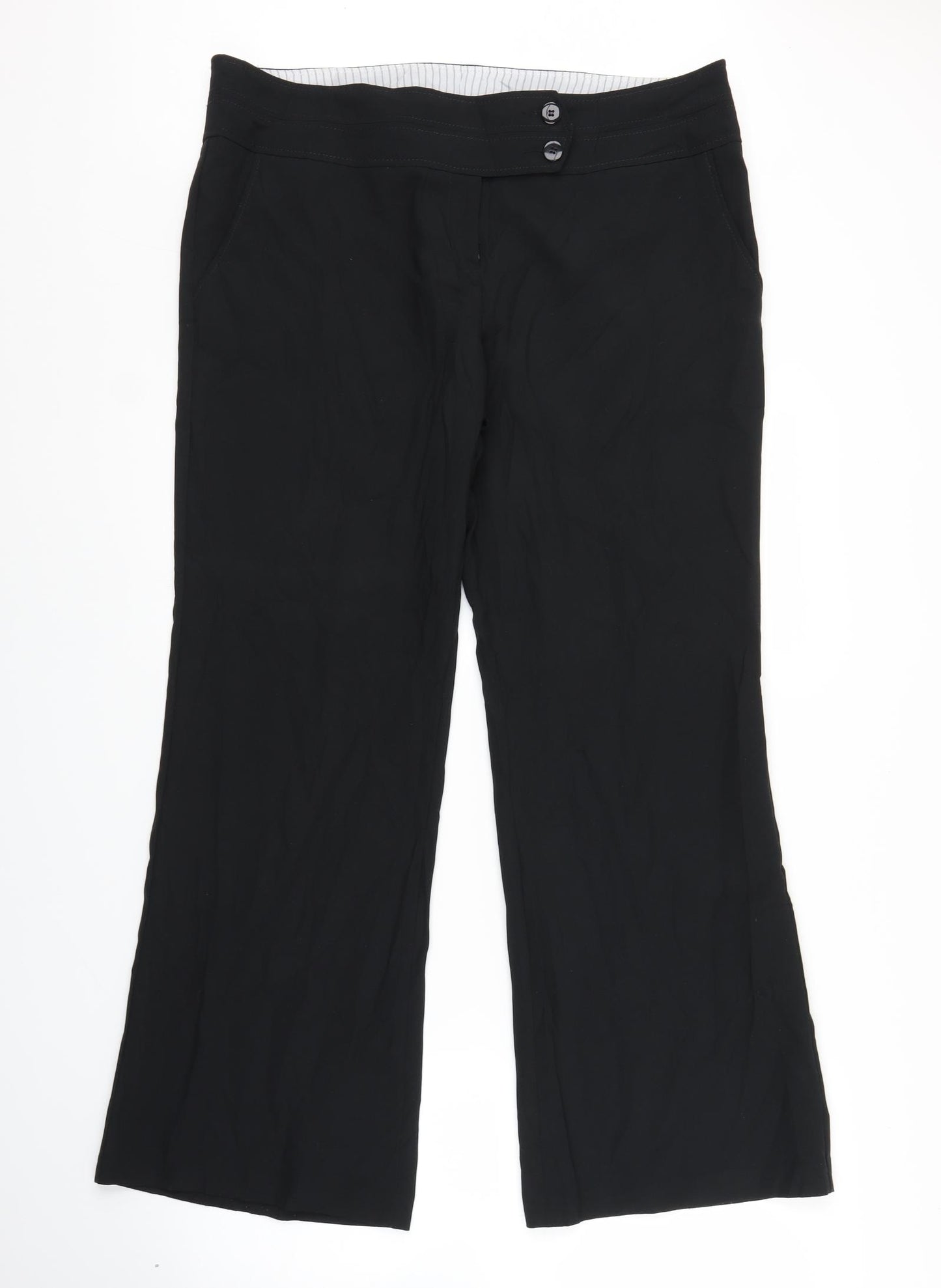 New Look Womens Black   Capri Trousers Size 16 L29 in