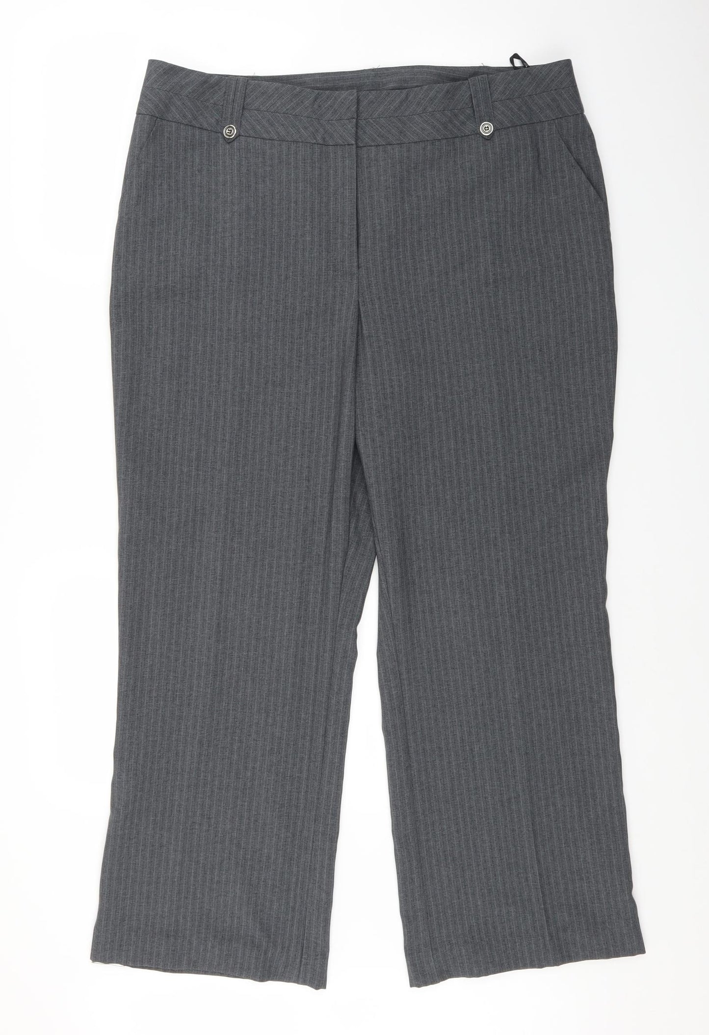 BHS Womens Grey   Trousers  Size 18 L27 in