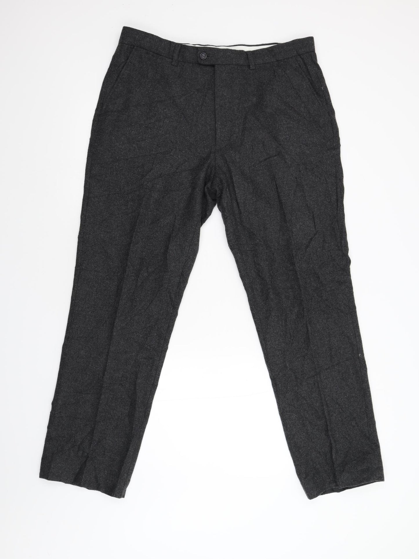 Samuel Windsor Mens Grey  Flannel Trousers  Size 36 L30 in