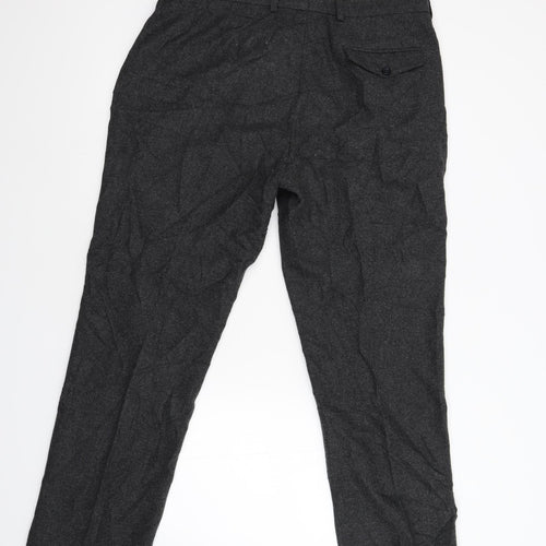Samuel Windsor Mens Grey  Flannel Trousers  Size 36 L30 in