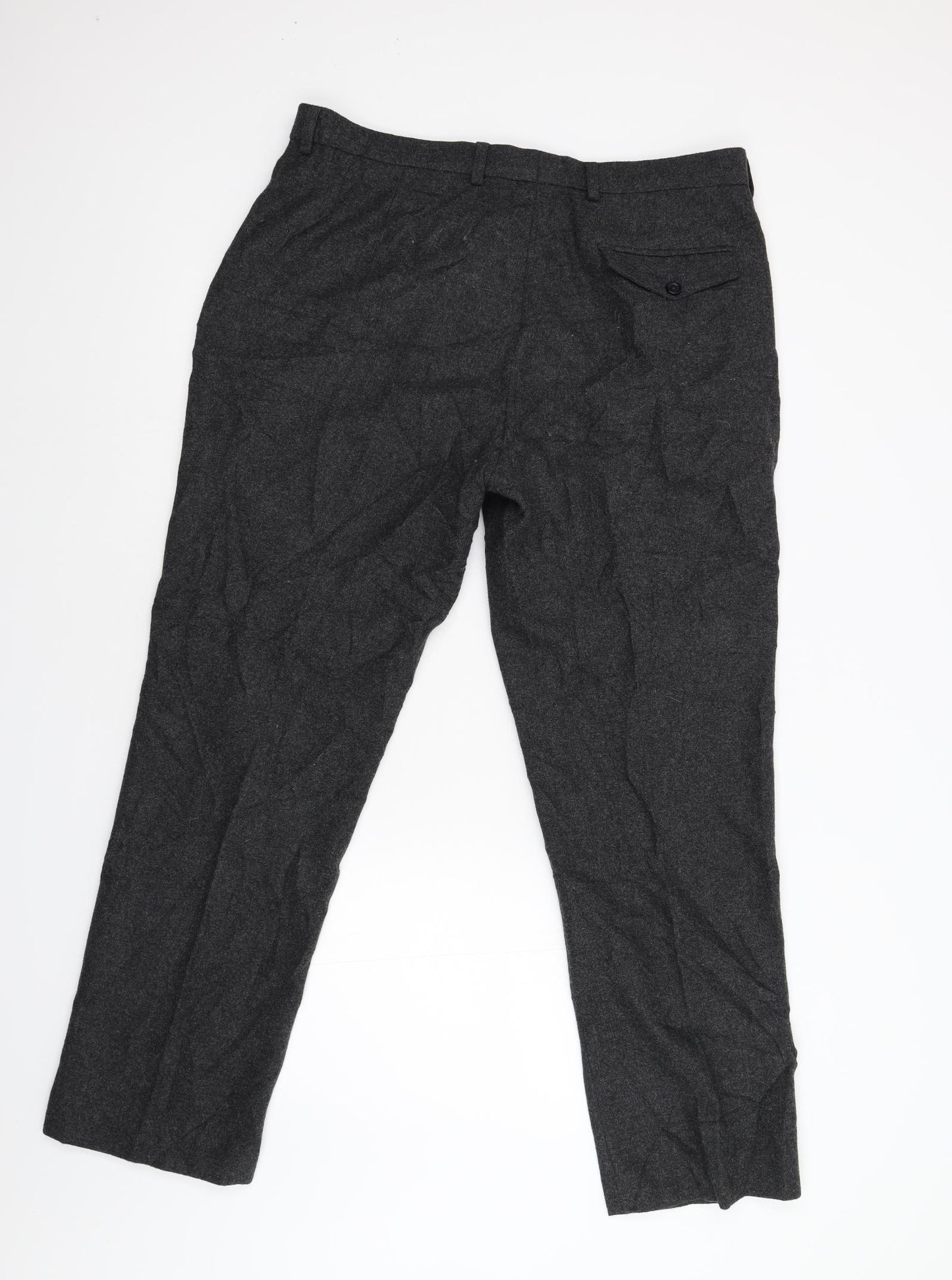 Samuel Windsor Mens Grey  Flannel Trousers  Size 36 L30 in
