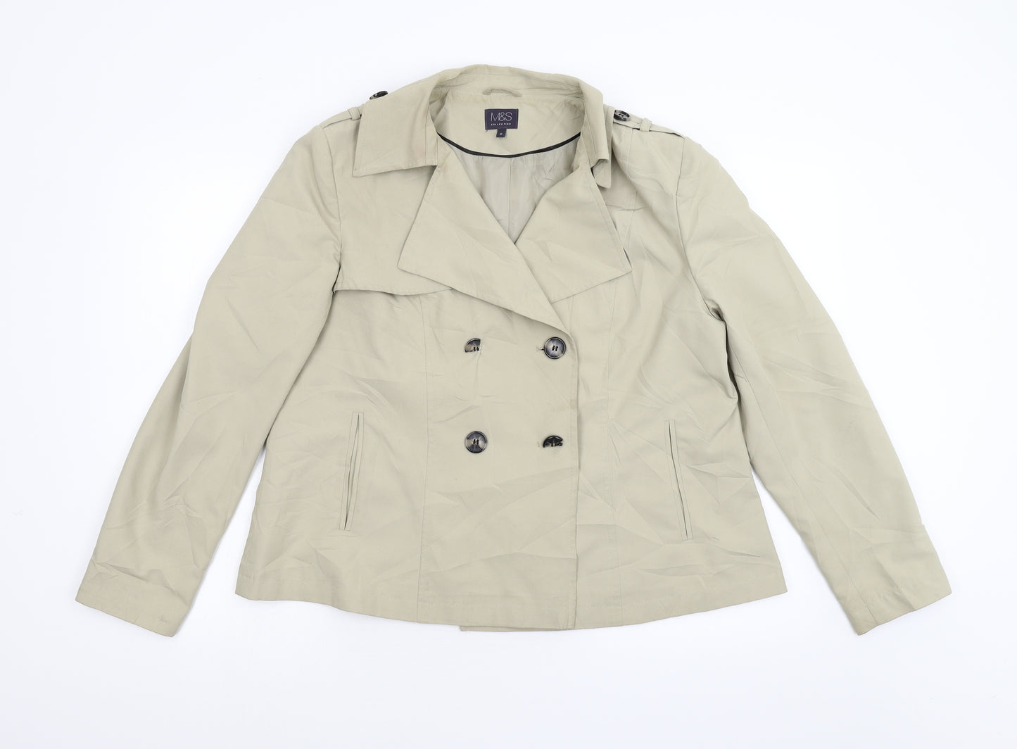 M&S Womens Beige   Jacket  Size 16