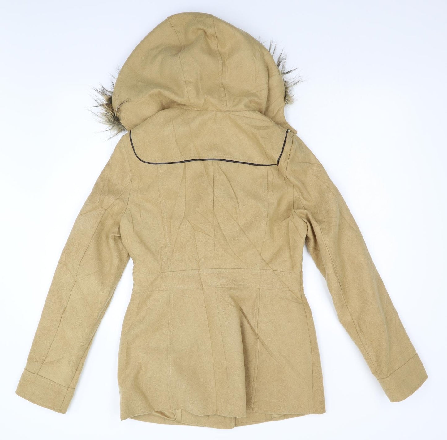 TALLY WEiJL Womens Beige   Overcoat Coat Size 38