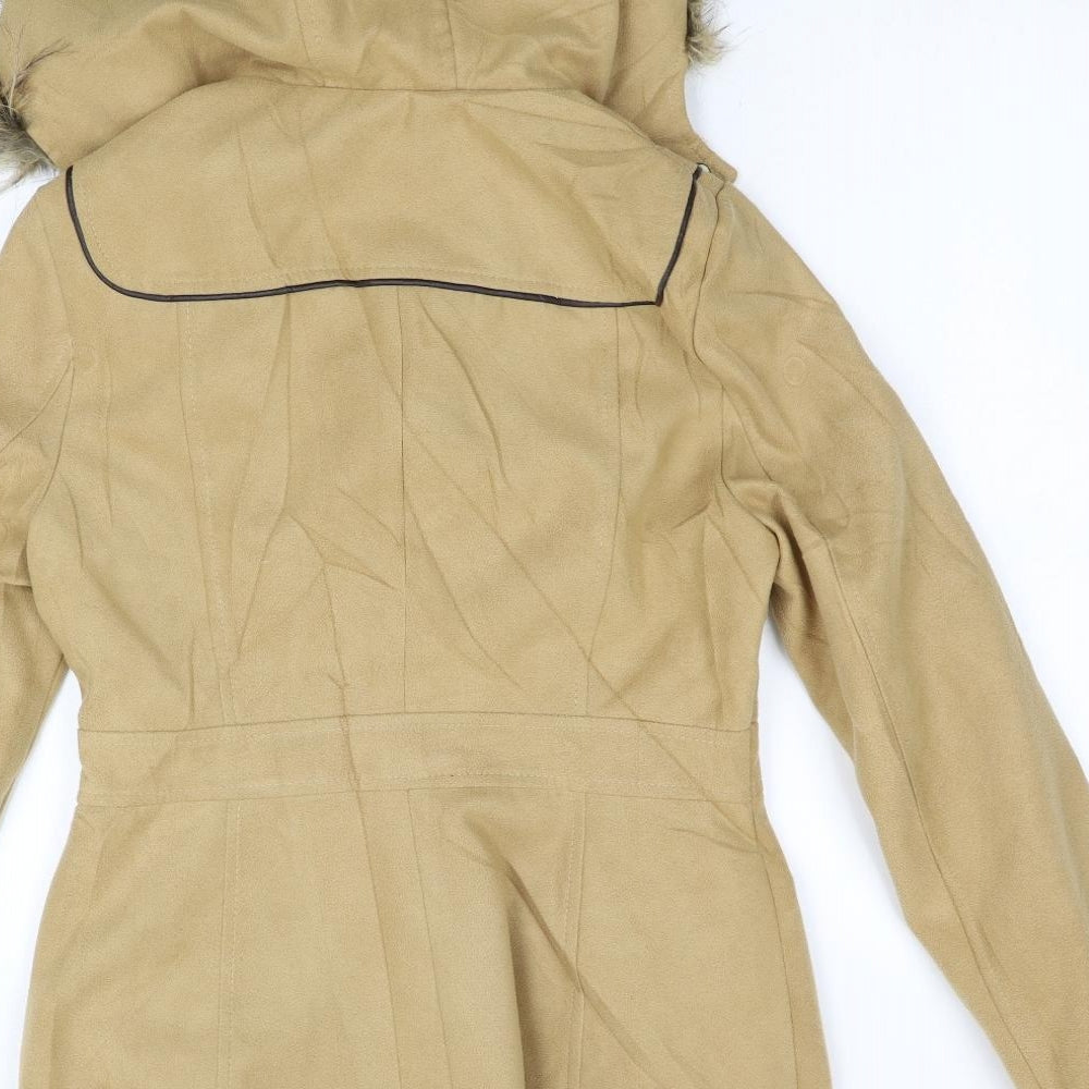 TALLY WEiJL Womens Beige   Overcoat Coat Size 38