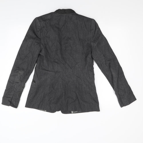 NEXT Womens Grey Striped  Jacket Blazer Size 10