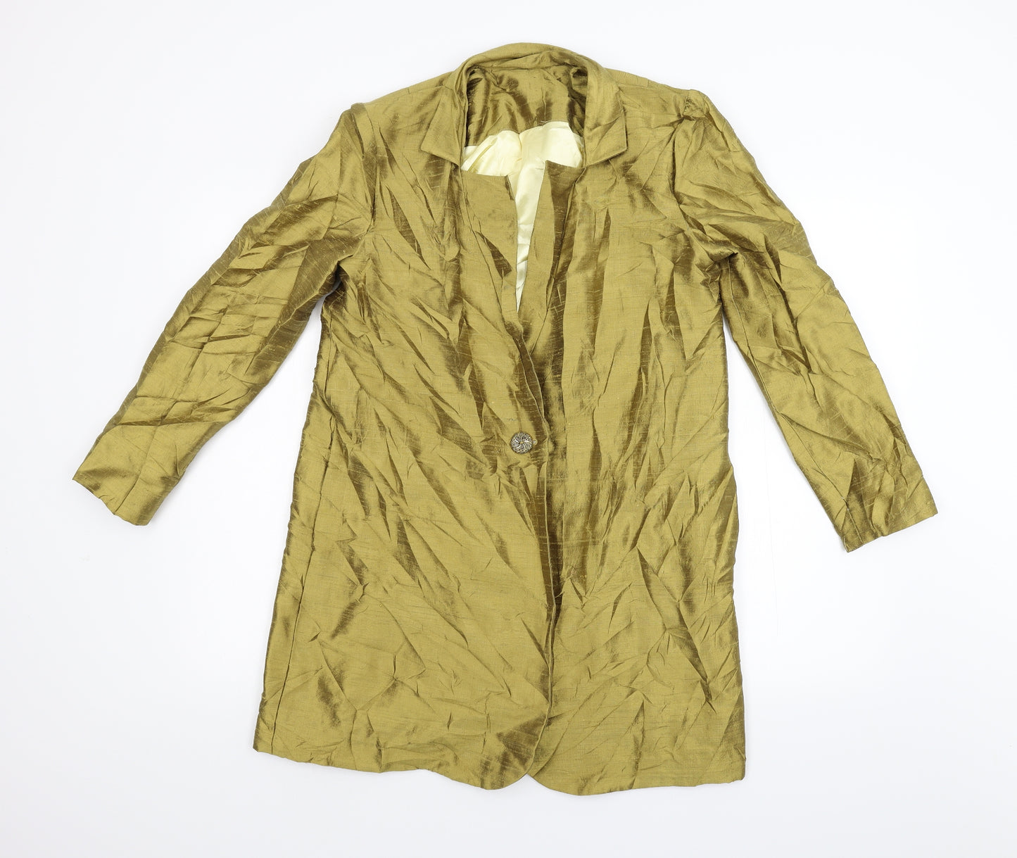 Preworn Womens Gold   Overcoat Coat Size M