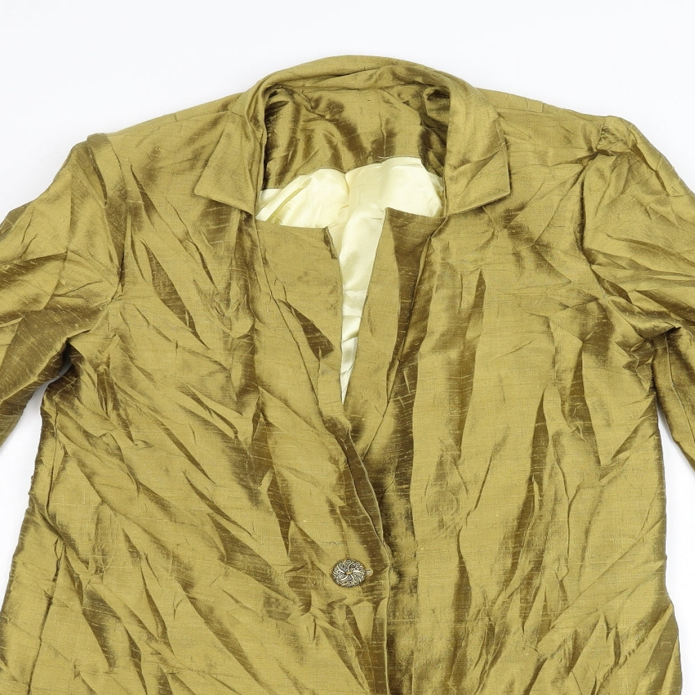 Preworn Womens Gold   Overcoat Coat Size M