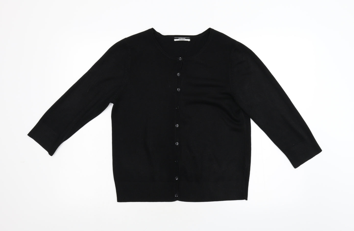 George Womens Black  Knit Cardigan Jumper Size 14