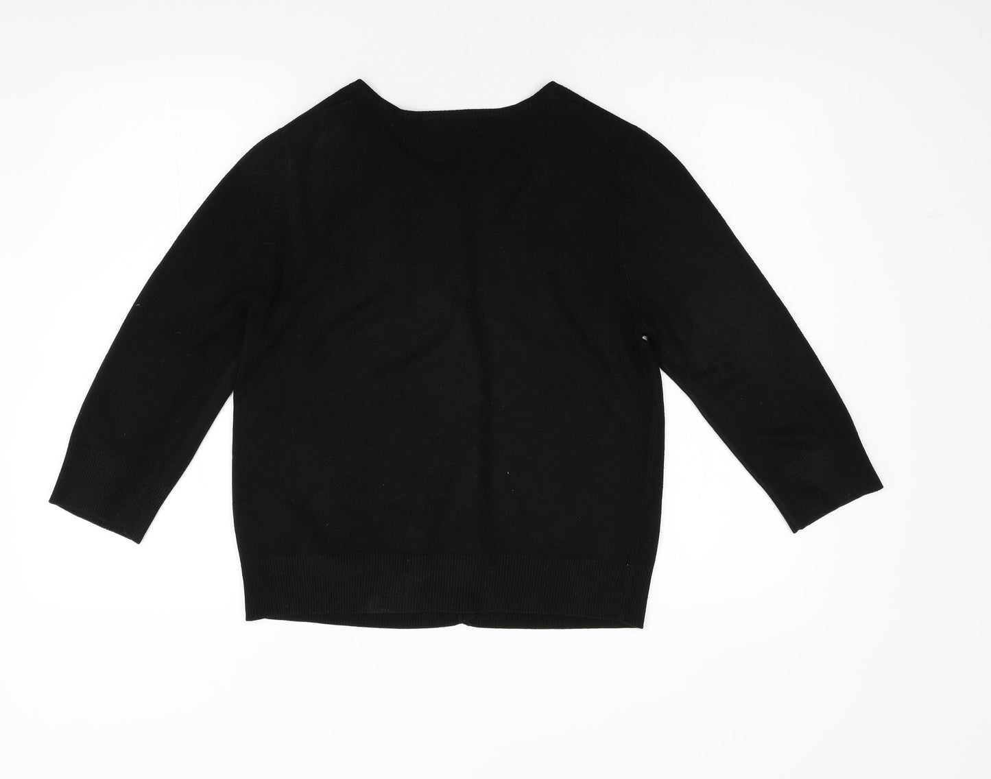 George Womens Black  Knit Cardigan Jumper Size 14
