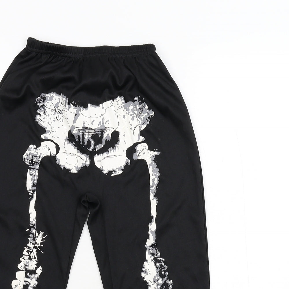 George Boys Black   Jogger Trousers Size 5-6 Years - Skeleton