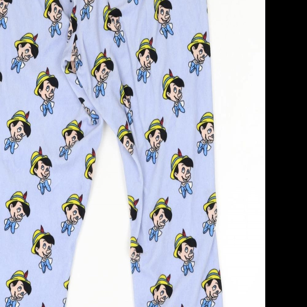 Primark Womens Blue  Fleece  Pyjama Pants Size 10  - Pinocchio