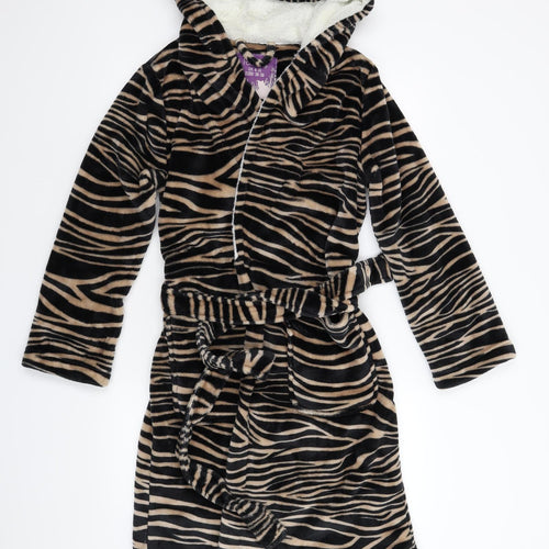 Foxbury Womens Multicoloured Animal Print Fleece  Gown Size 8