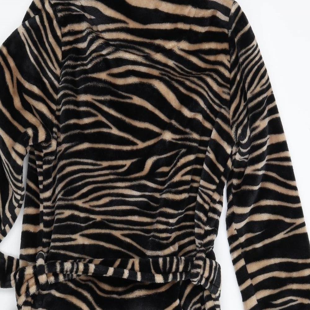 Foxbury Womens Multicoloured Animal Print Fleece  Gown Size 8