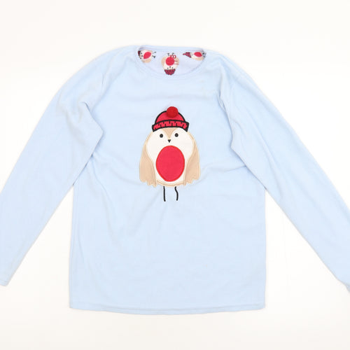 YD Girls Blue  Fleece Top Pyjama Top Size 12-13 Years