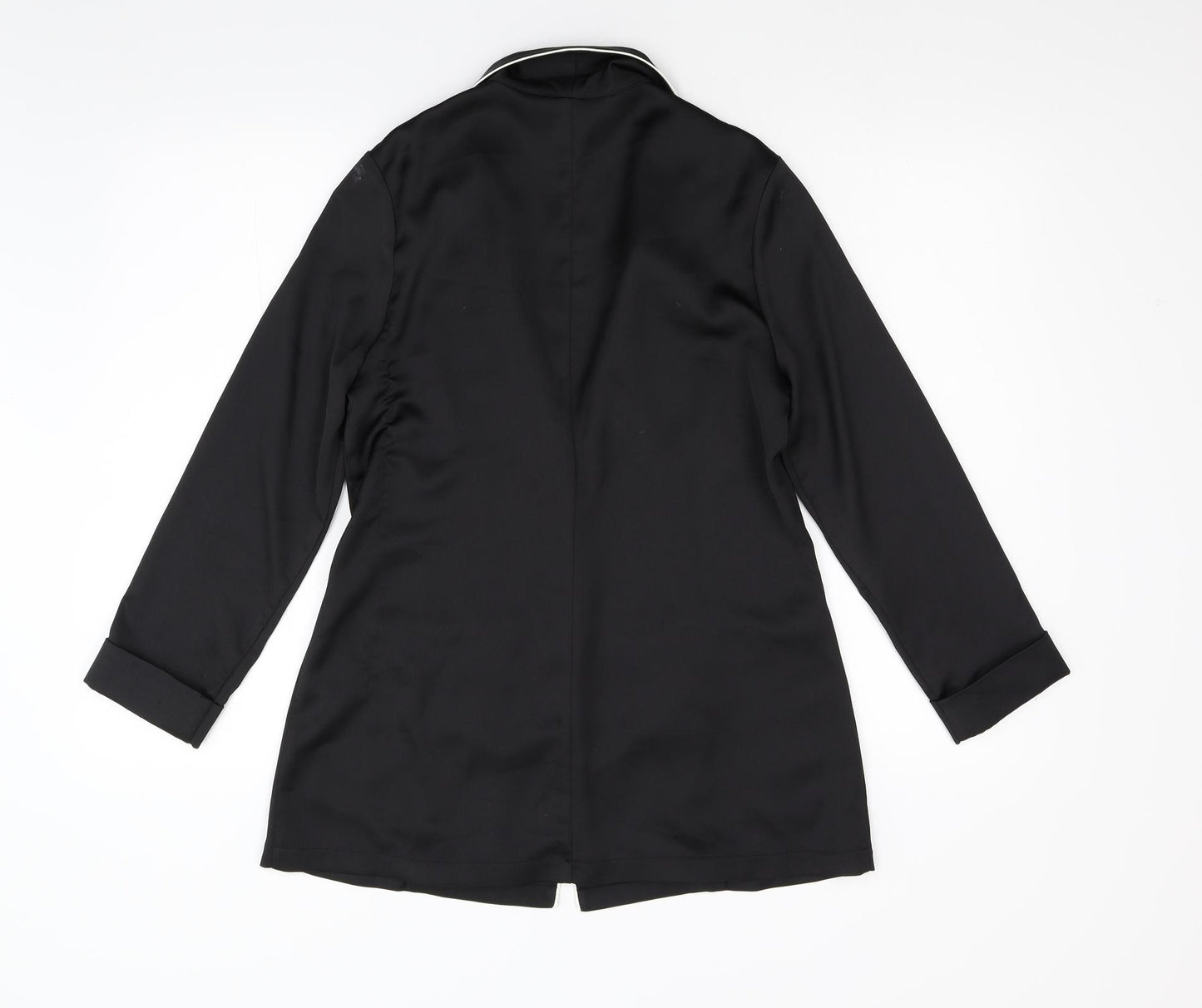 River Island Womens Black  Satin Jacket Blazer Size 10