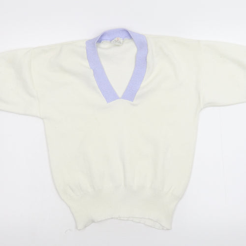 Preworn Womens Ivory  Knit Pullover Jumper Size M