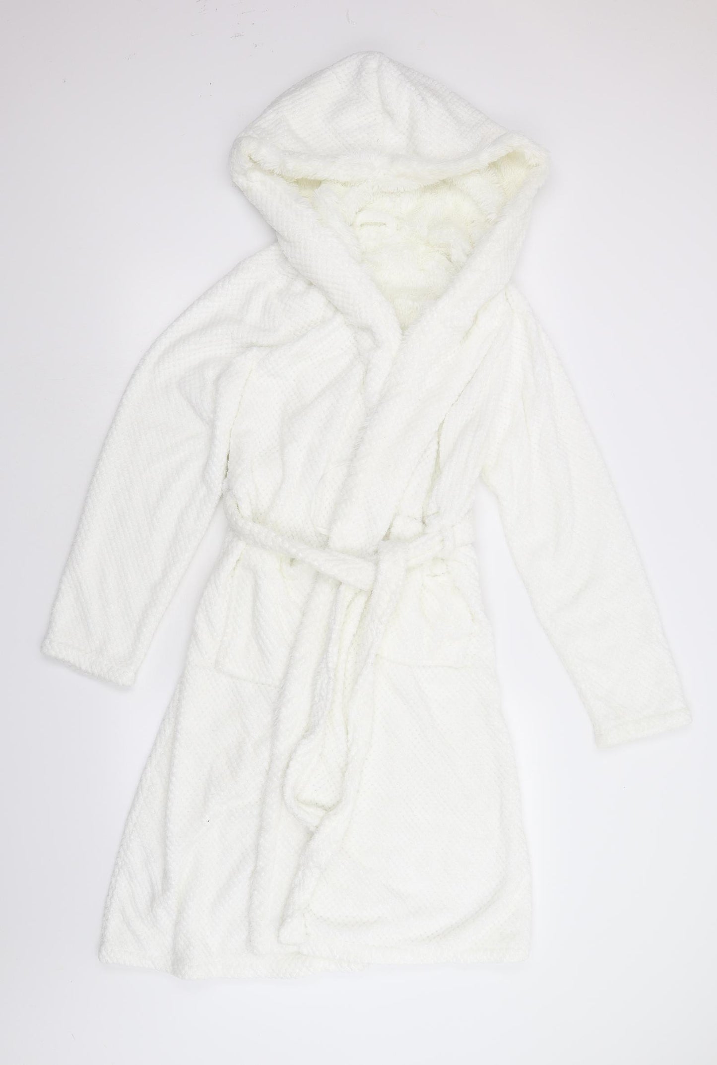 Peacocks Womens Ivory  Fleece  Gown Size 10