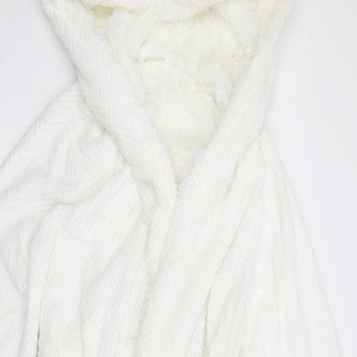 Peacocks Womens Ivory  Fleece  Gown Size 10