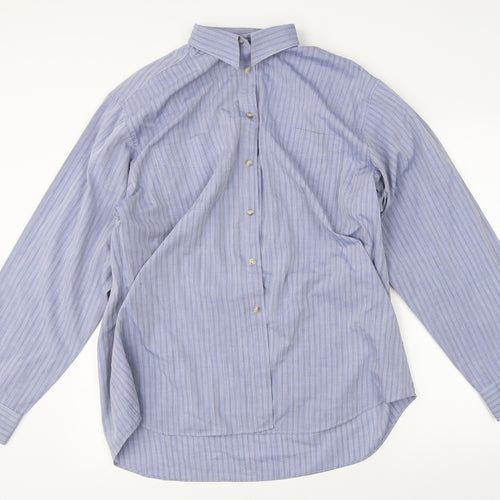 Classic Casuals Mens Blue Striped   Button-Up Size L