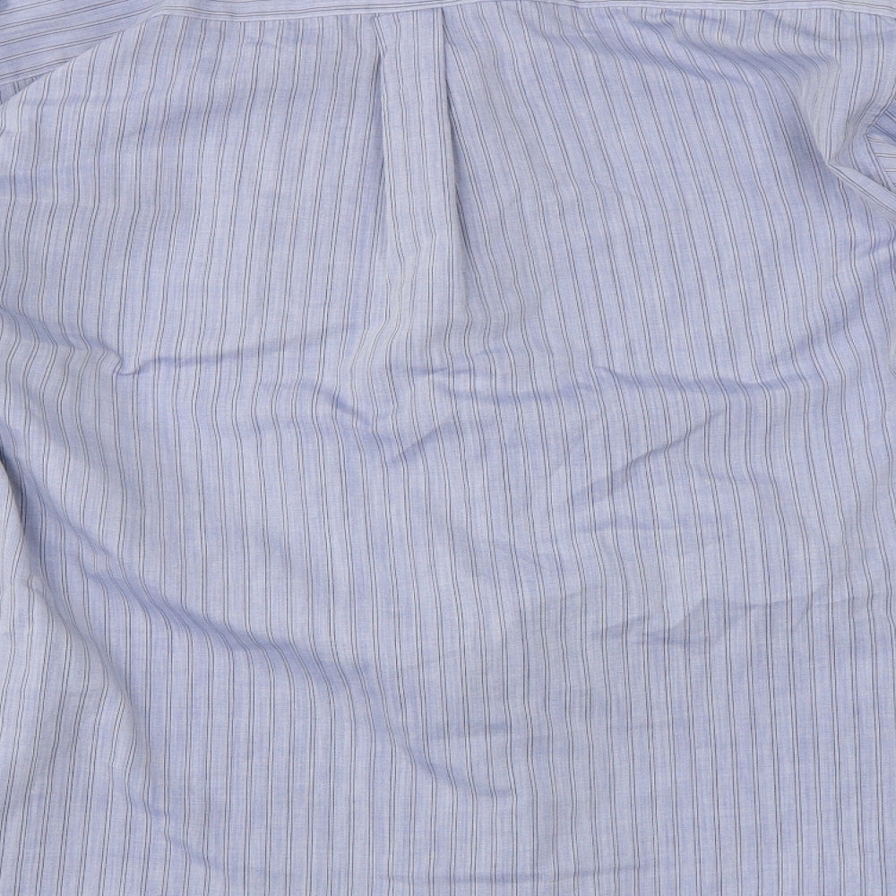 Classic Casuals Mens Blue Striped   Button-Up Size L