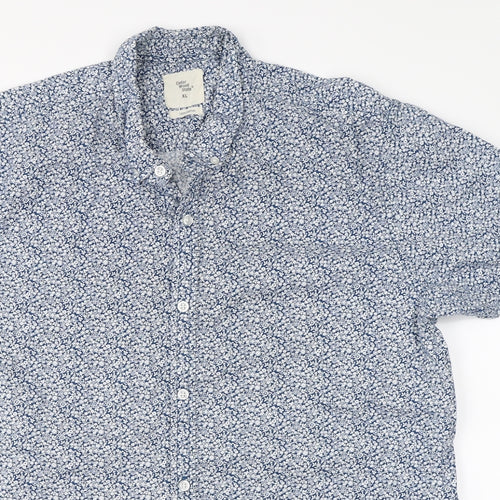 Cedar Wood State Mens Blue Floral   Button-Up Size XL