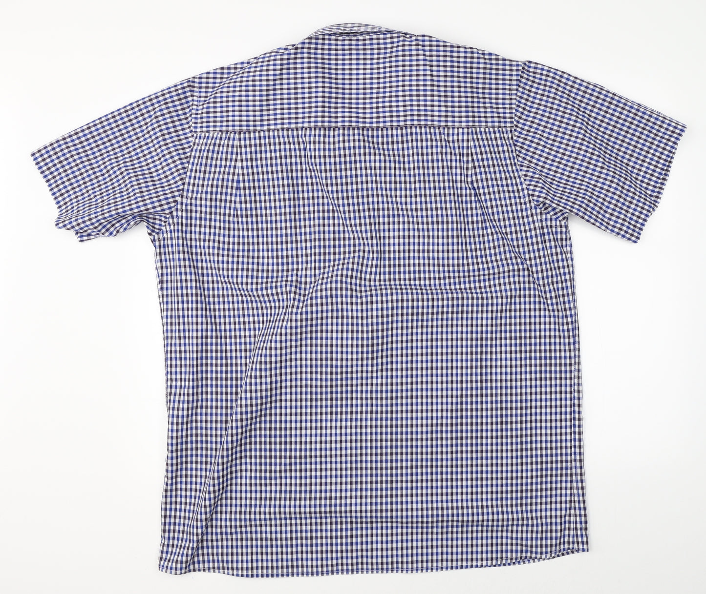 Carson Mens Blue Check   Button-Up Size XL