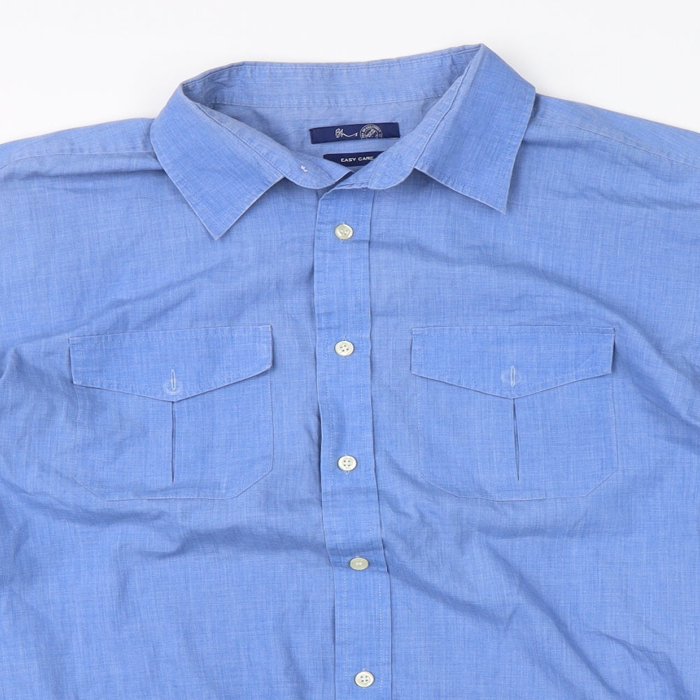 BHS Mens Blue    Button-Up Size XL