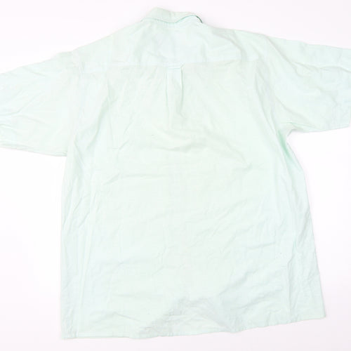 Morgan Mens Green    Button-Up Size 46