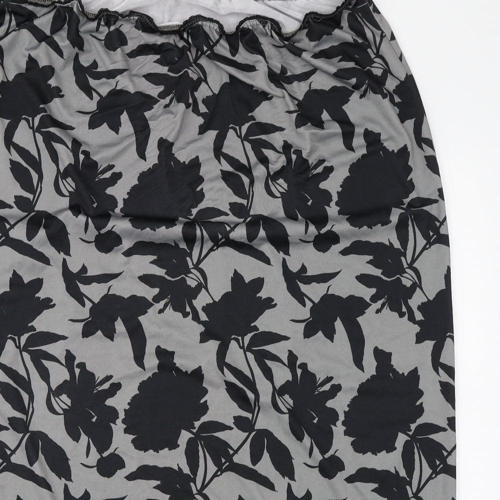 H&M Womens Green Floral  A-Line Skirt Size 2XL
