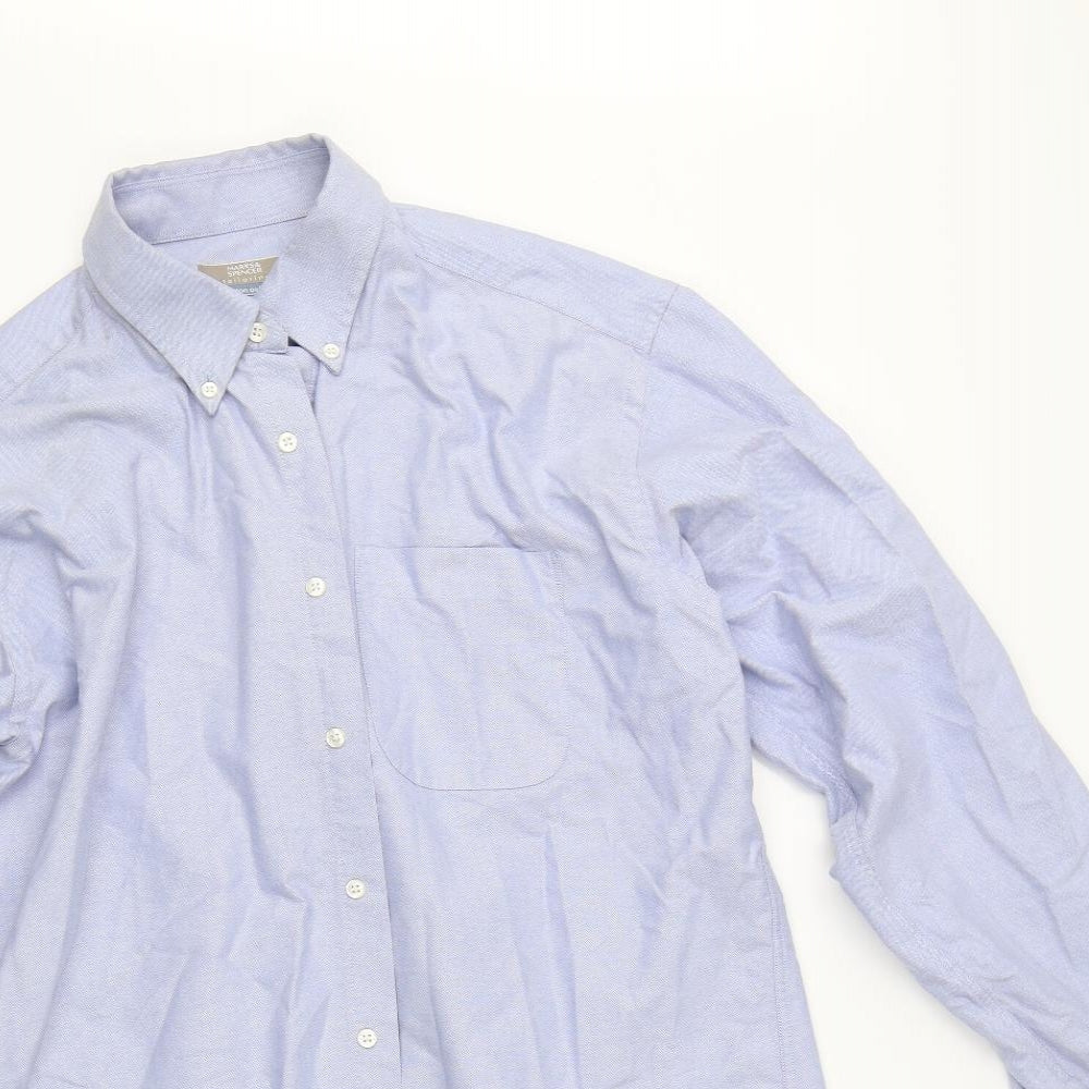 Marks & Spencer Mens Blue    Button-Up Size 41