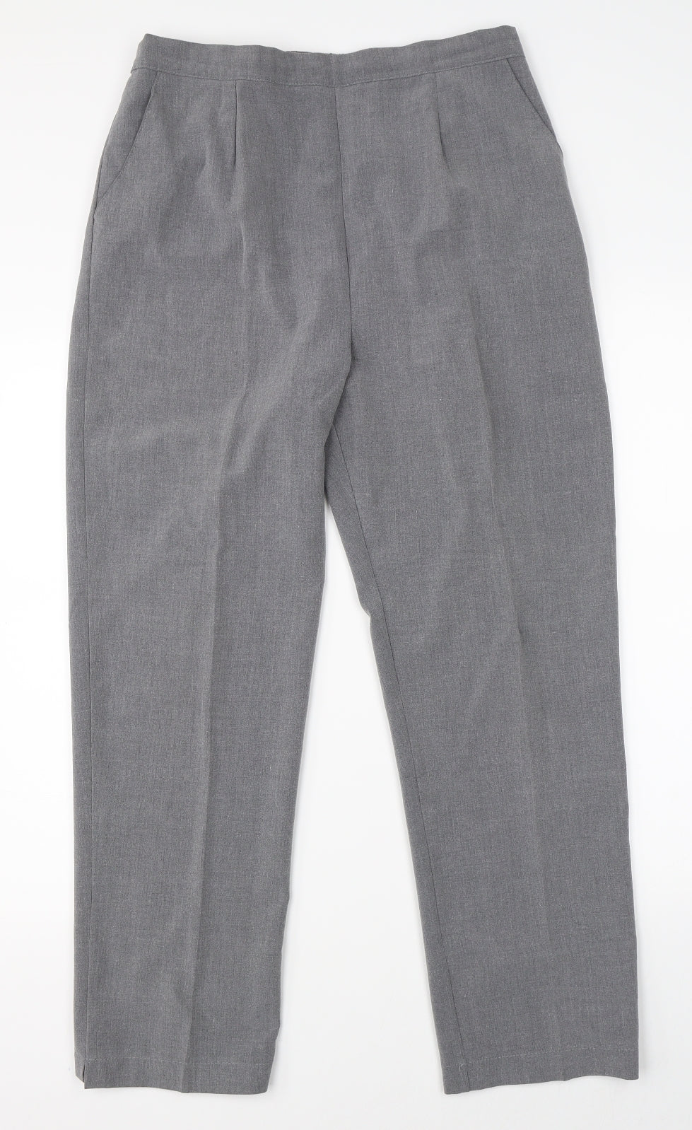 Preworn Womens Grey   Dress Pants Trousers Size 14 L27 in