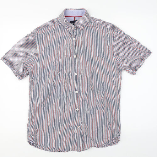 Marks & Spencer Mens Multicoloured Striped   Button-Up Size S