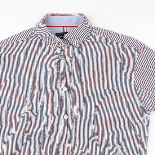 Marks & Spencer Mens Multicoloured Striped   Button-Up Size S