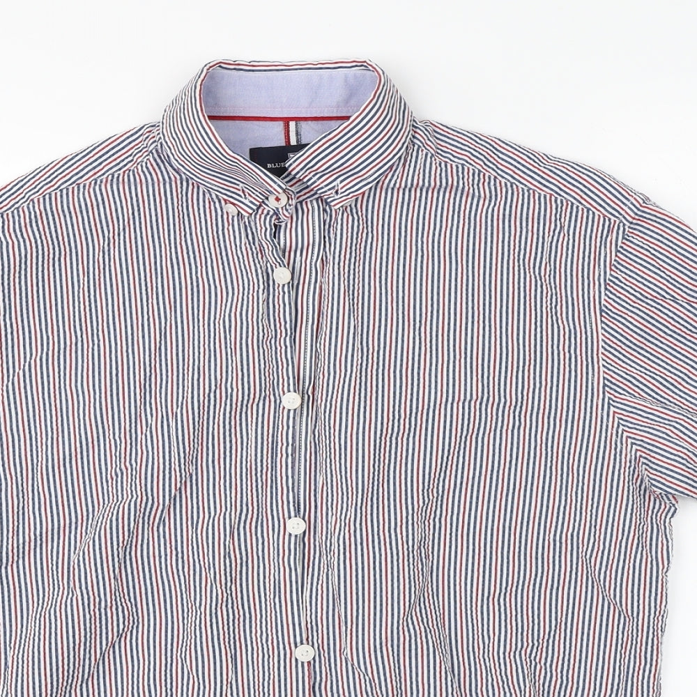 Marks & Spencer Mens Multicoloured Striped   Button-Up Size S