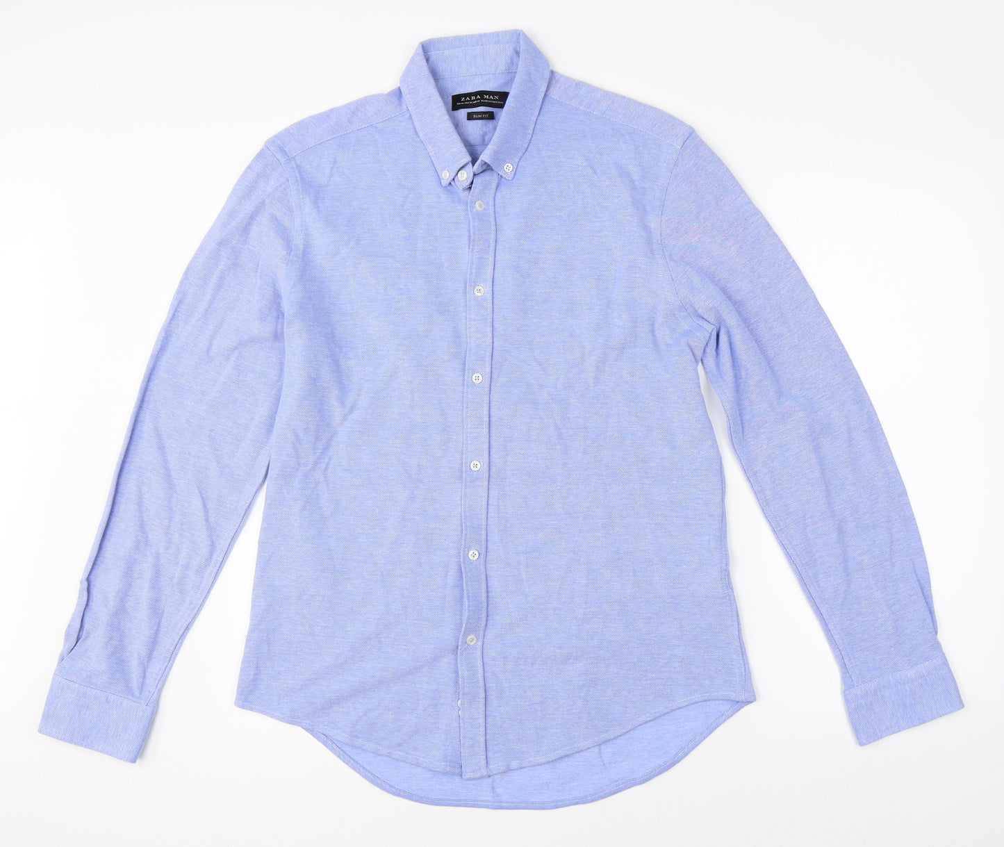 Zara Mens Blue    Button-Up Size M