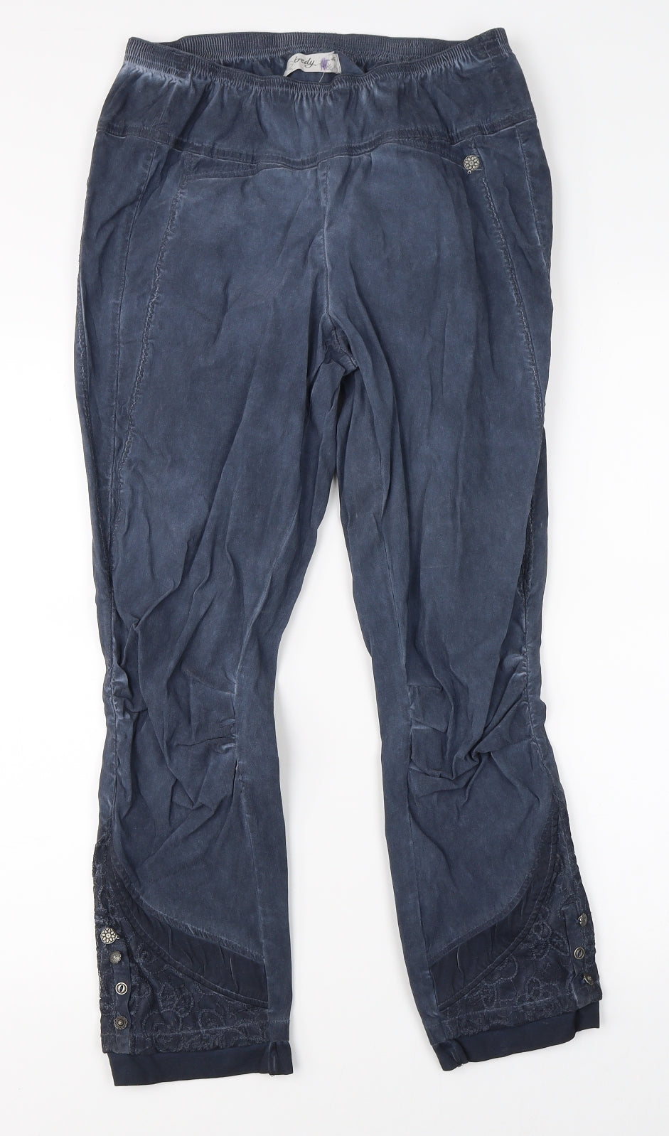 TREDY Womens Blue   Trousers  Size 46 L23 in