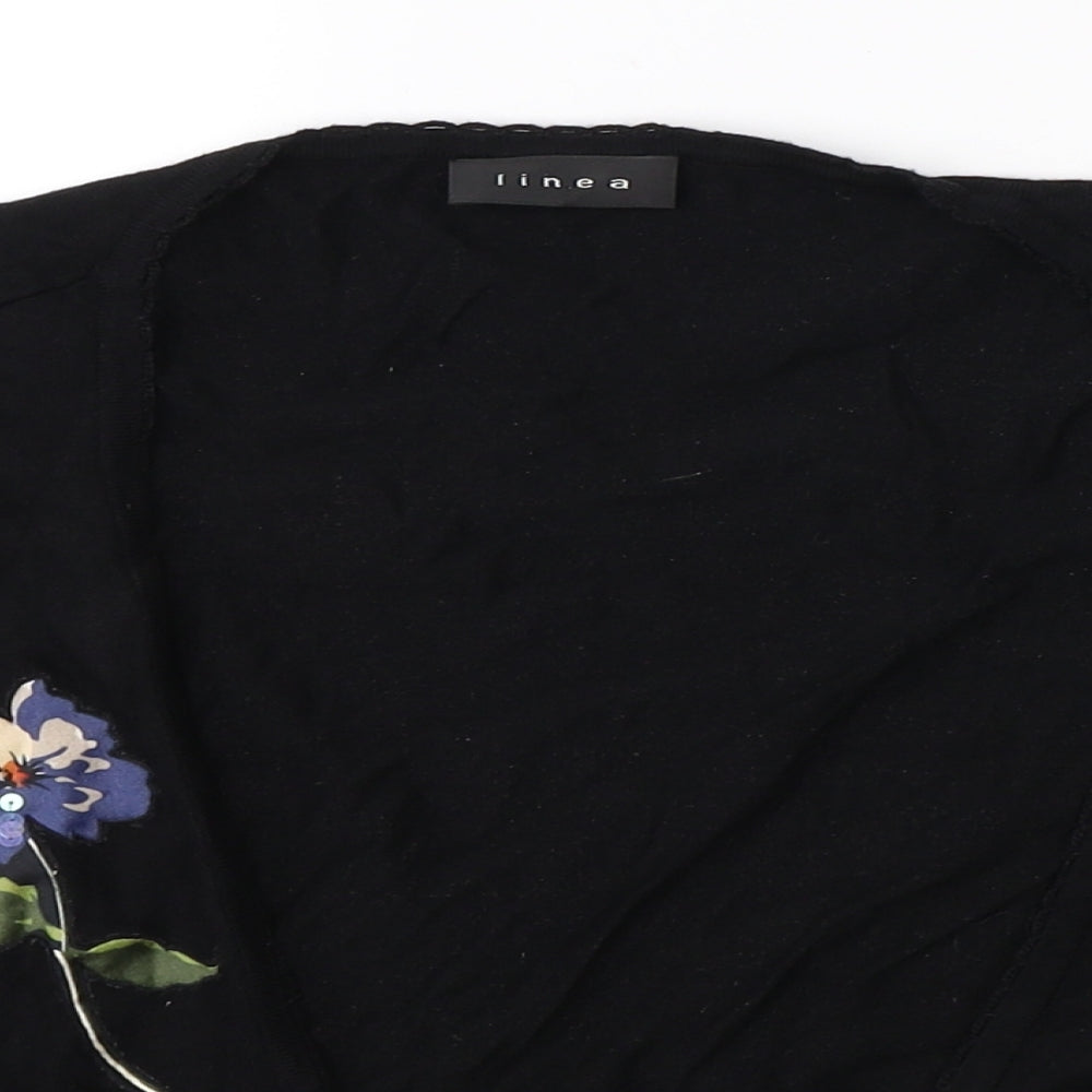 Linea Womens Black   Cardigan Jumper Size L